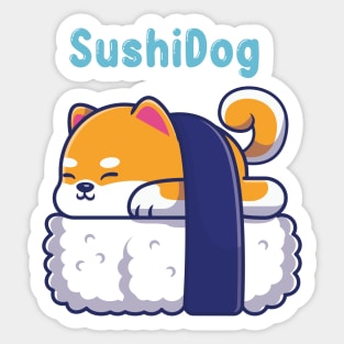 sushi dog Sticker